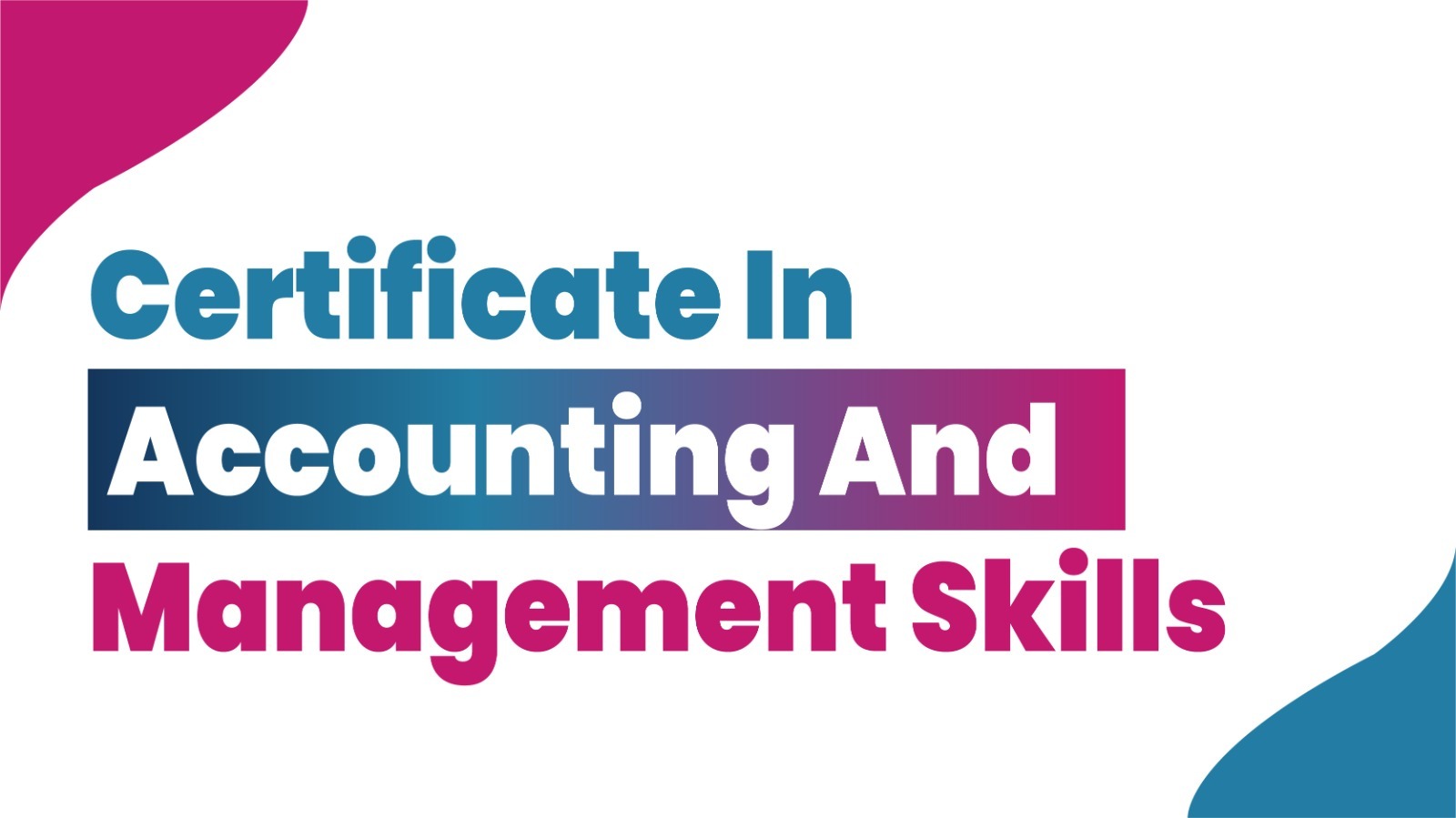 Certificate in Accounting and Management Skills (CAMS)